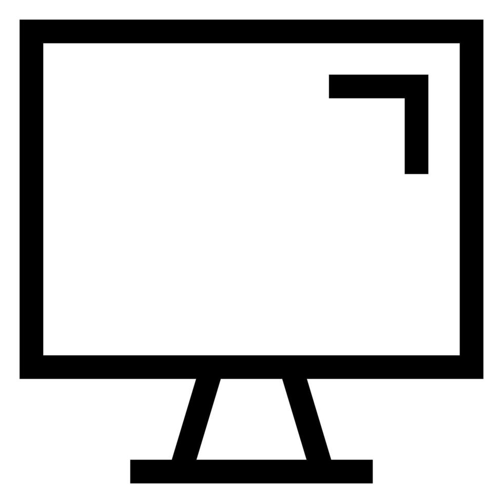 screen line icon illustration isolated on white background vector