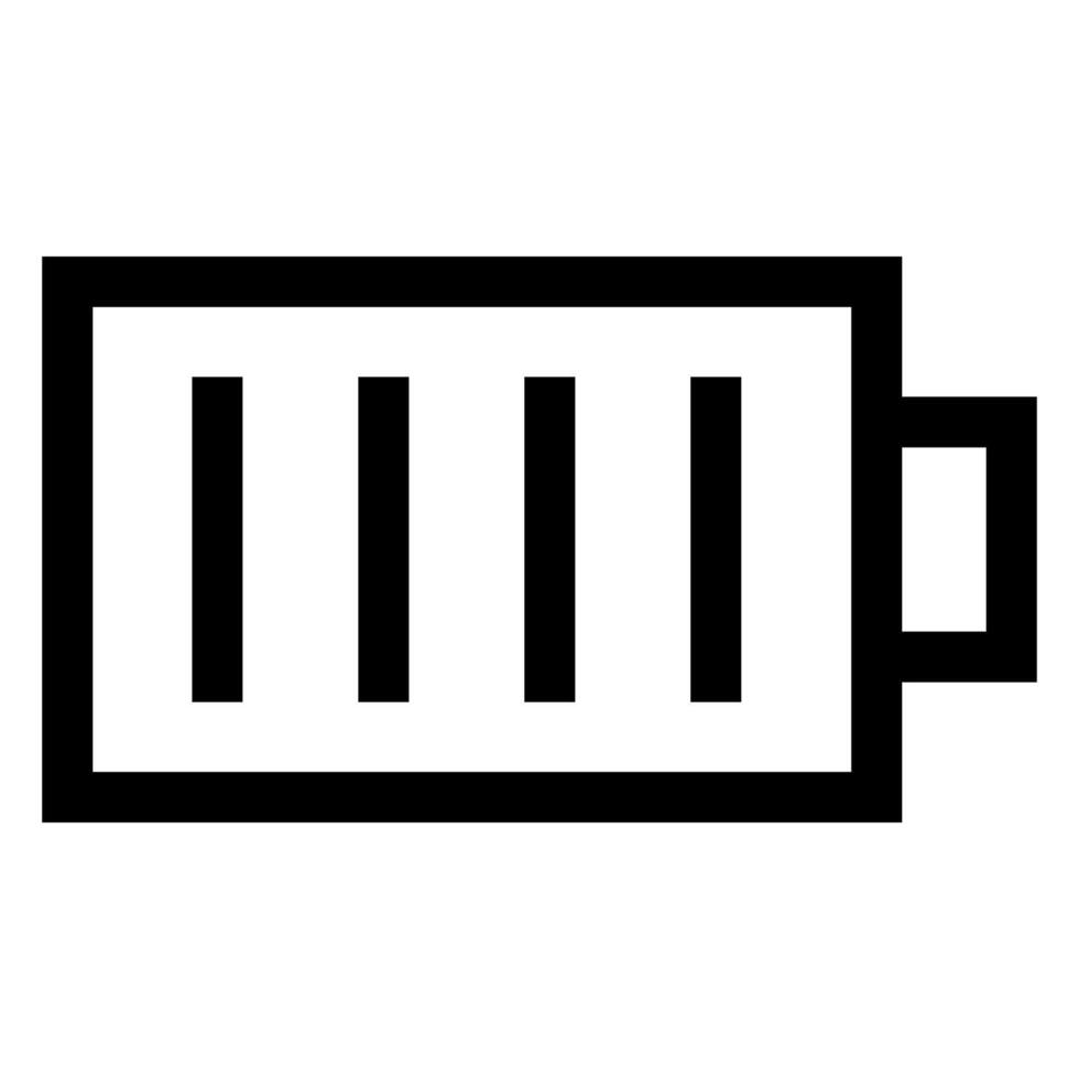 battery line icon illustration isolated on white background vector