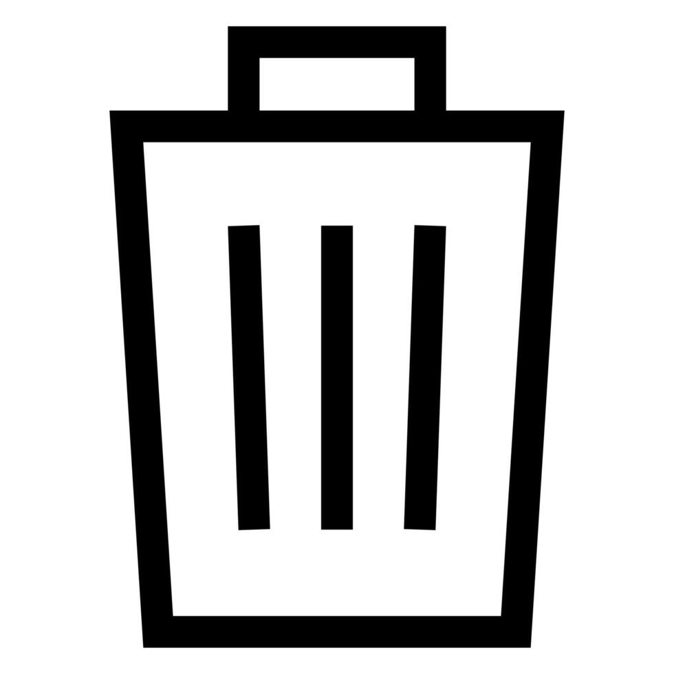 trash line icon illustration isolated on white background vector