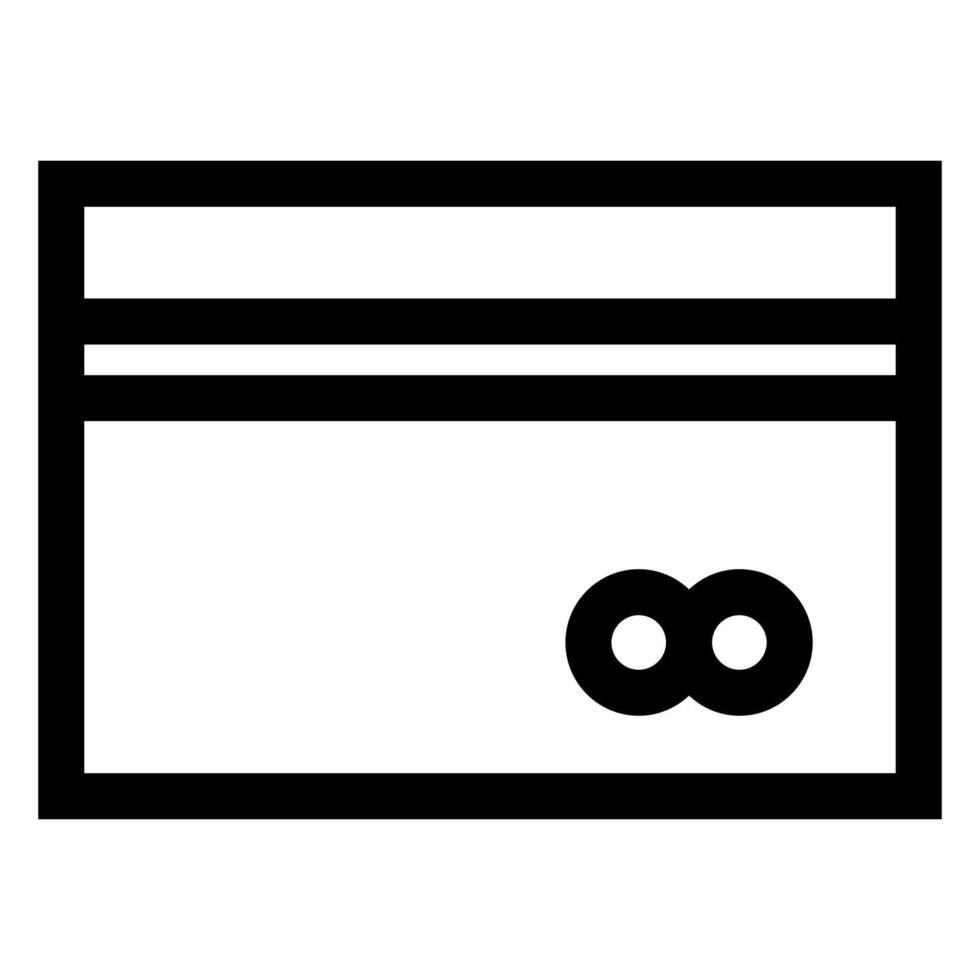 credit card line icon illustration isolated on white background vector