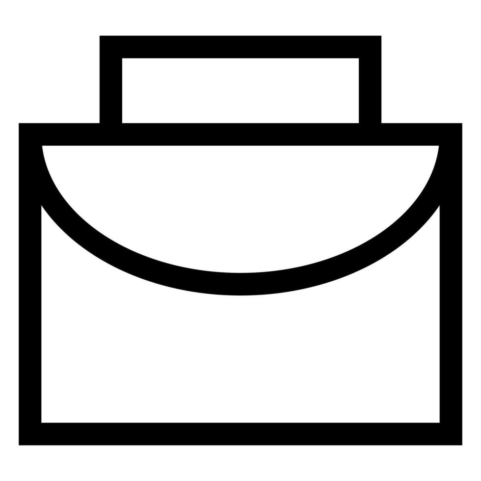 briefcase line icon illustration isolated on white background vector