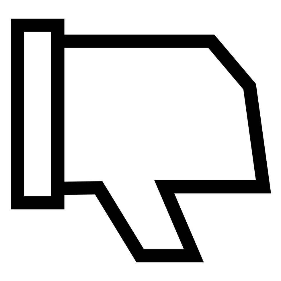 dislike line icon illustration isolated on white background vector
