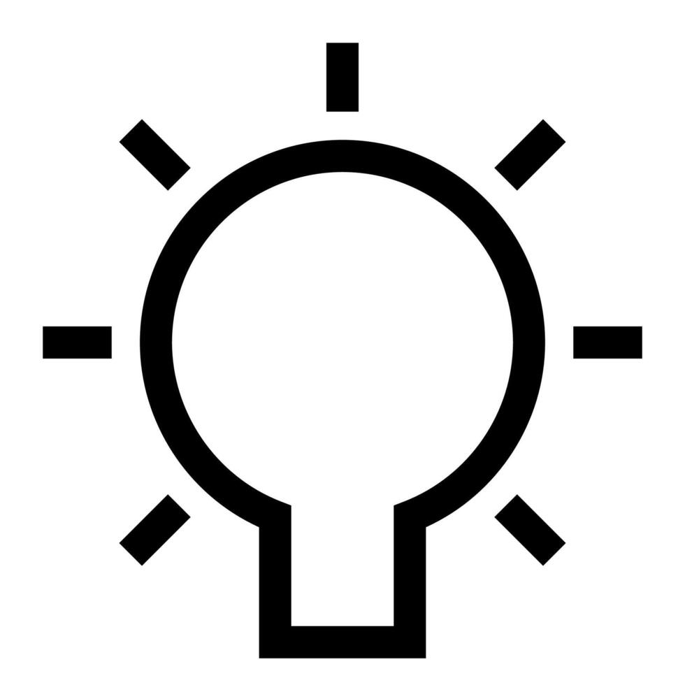 bulb line icon illustration isolated on white background vector