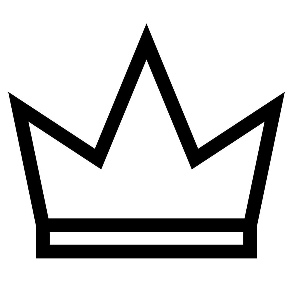 crown line icon illustration isolated on white background vector