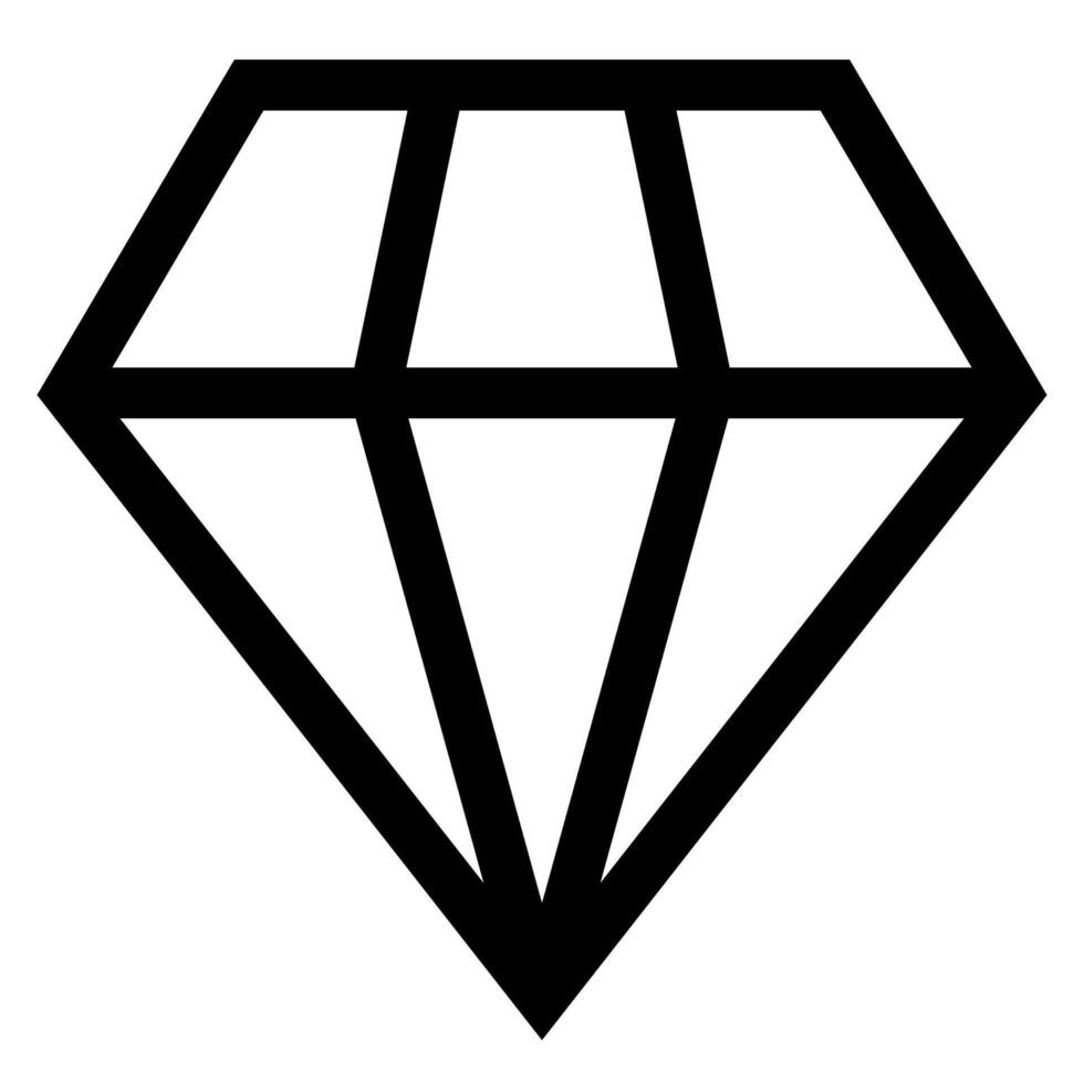 diamond line icon illustration isolated on white background vector