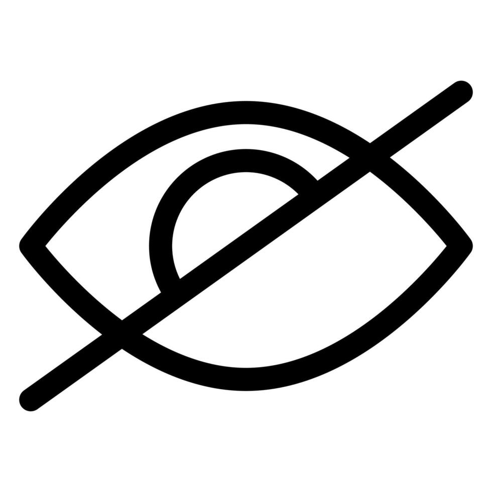 vision line icon illustration isolated on white background vector