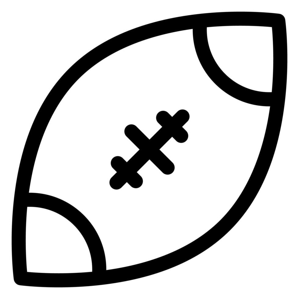 american football line icon illustration isolated on white background vector