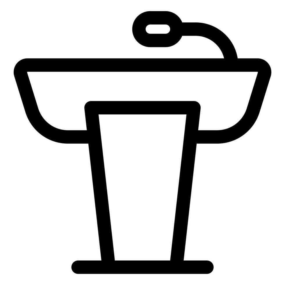 podium line icon illustration isolated on white background vector