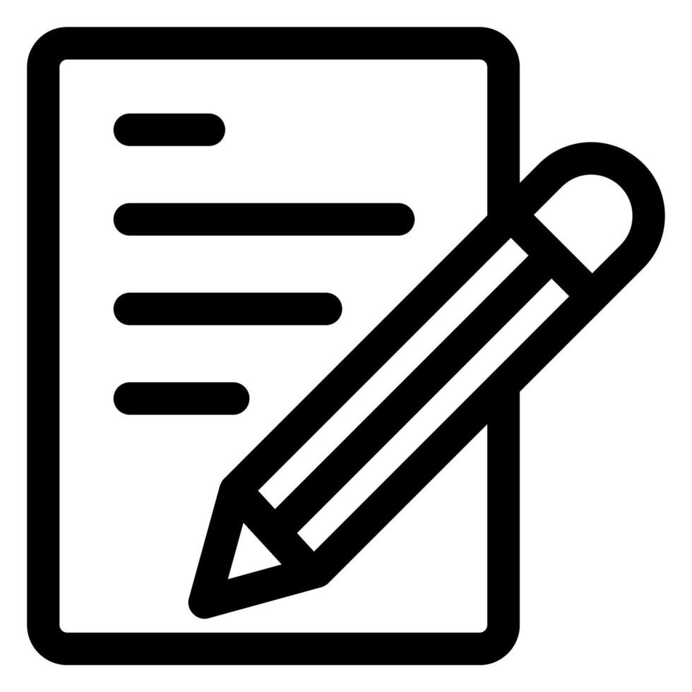 notes line icon illustration isolated on white background vector