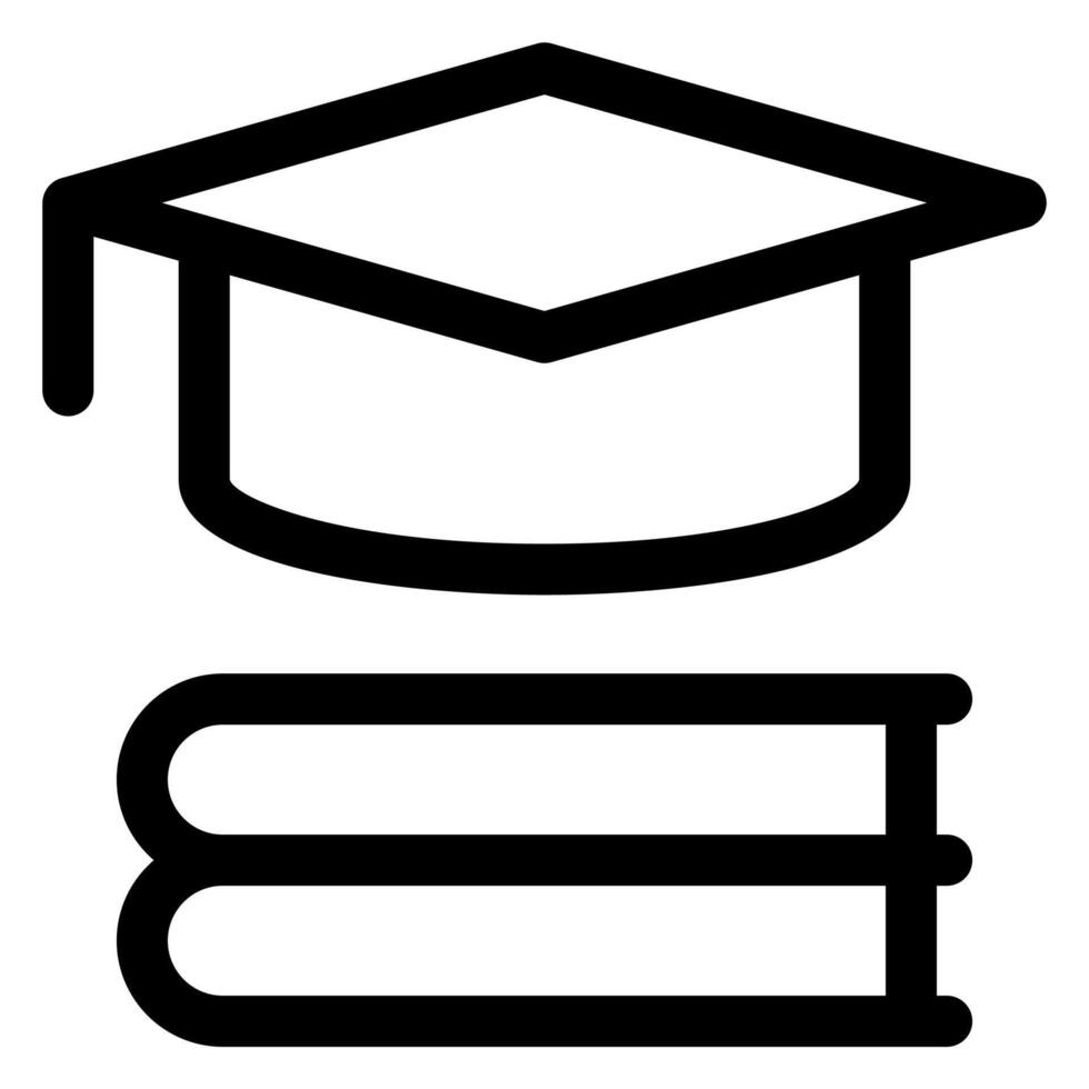 graduation line icon illustration isolated on white background vector
