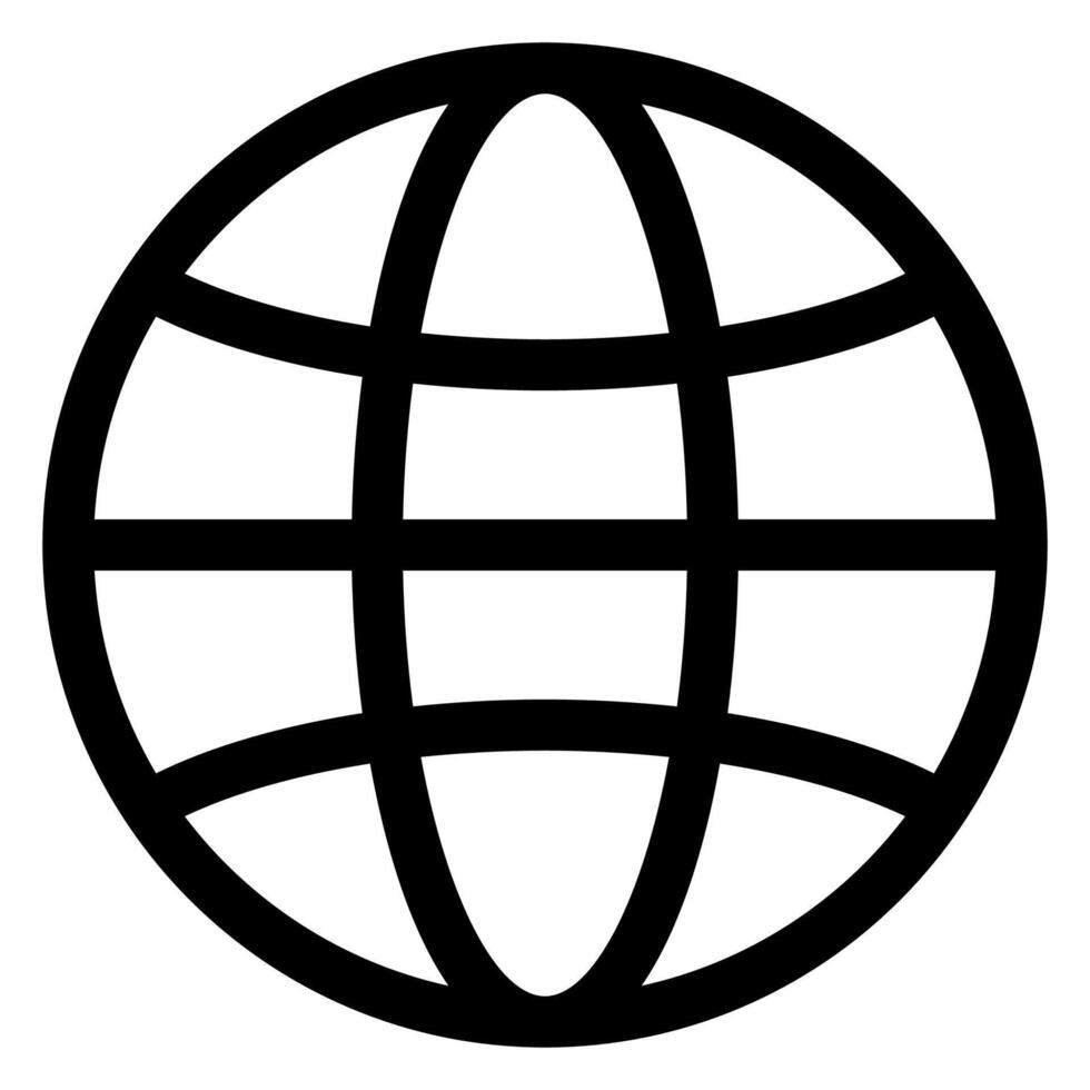 globe line icon illustration isolated on white background vector