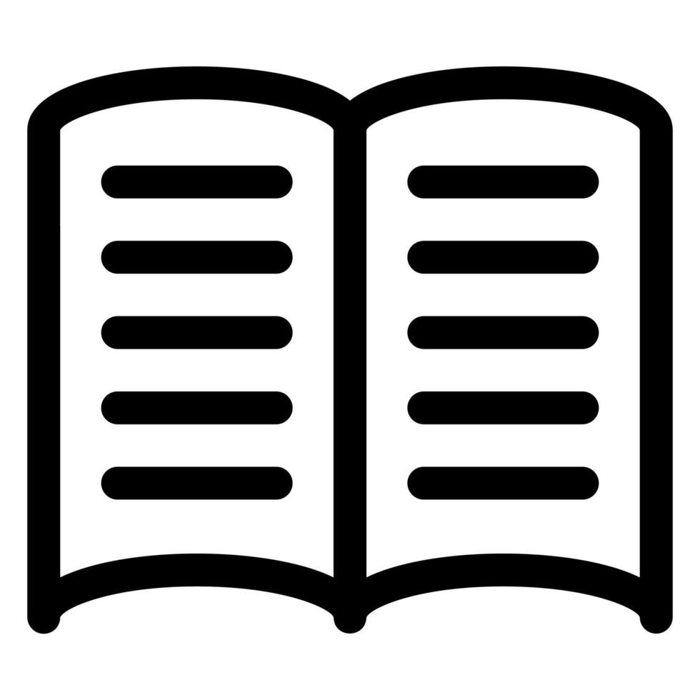 open book line icon illustration isolated on white background vector