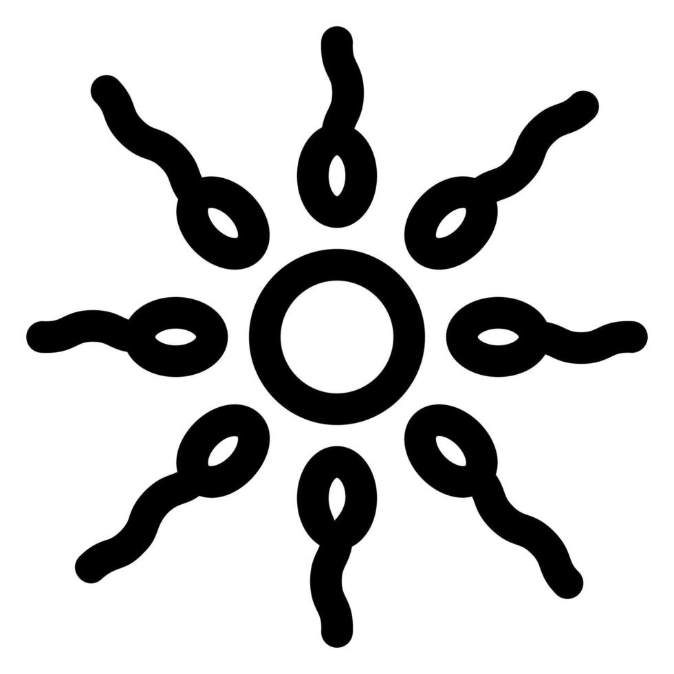 sperm line icon illustration isolated on white background vector