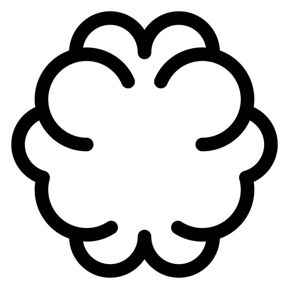 brain line icon illustration isolated on white background vector