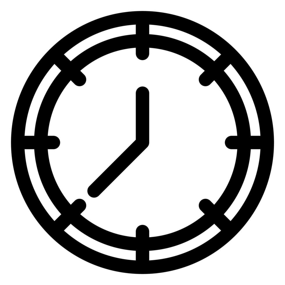 clock line icon illustration isolated on white background vector