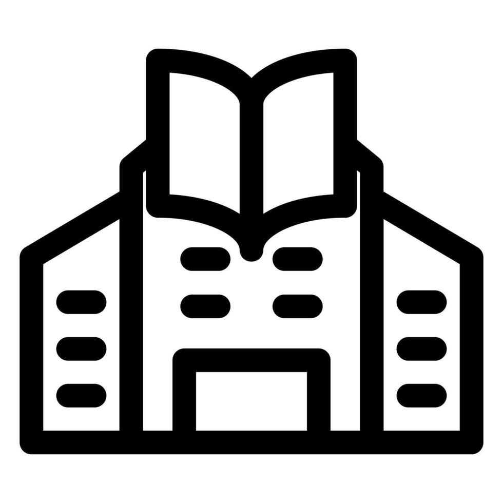 library line icon illustration isolated on white background vector