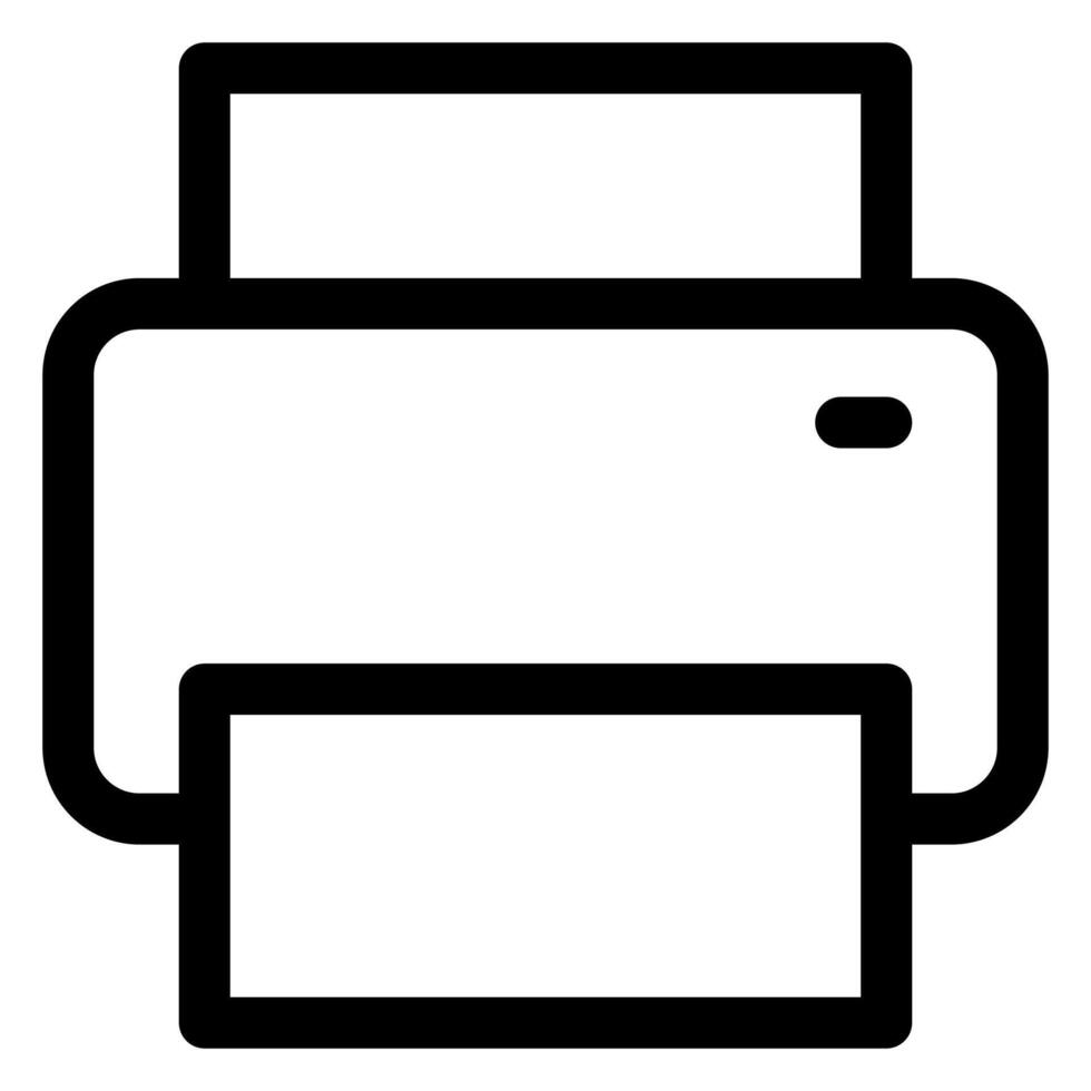 printer line icon illustration isolated on white background vector