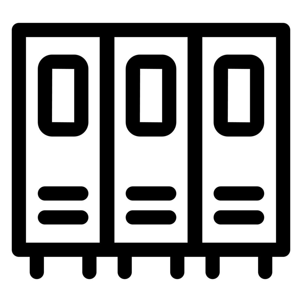 locker line icon illustration isolated on white background vector