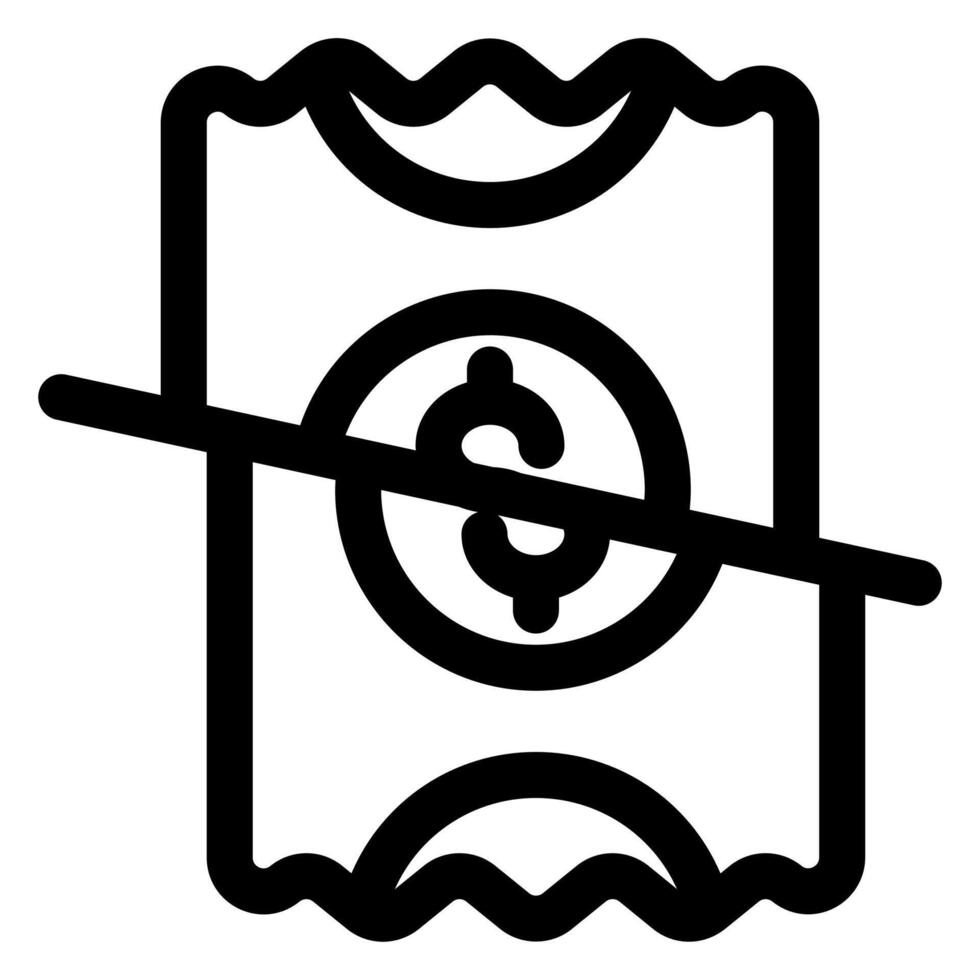 bill line icon illustration isolated on white background vector