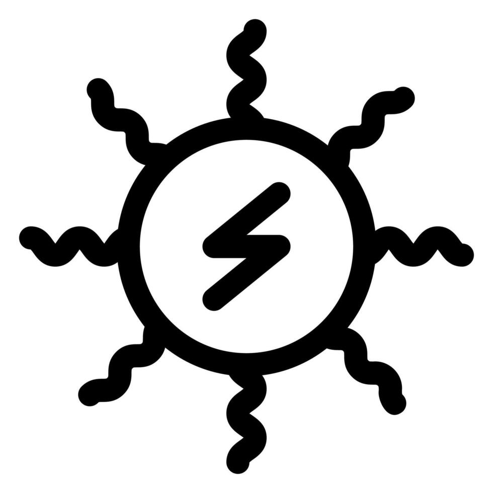 sun line icon illustration isolated on white background vector
