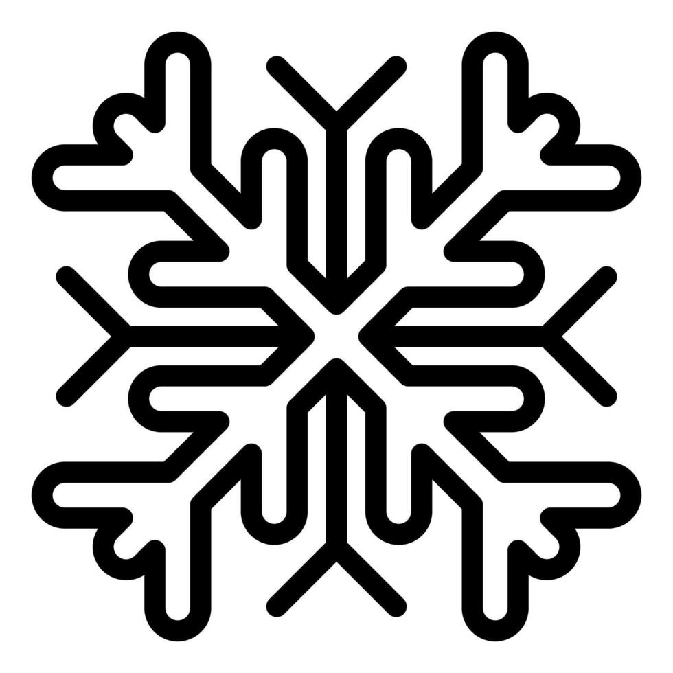 snowflake line icon illustration isolated on white background vector