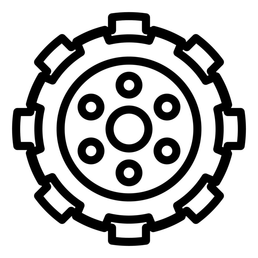 tire line icon illustration isolated on white background vector