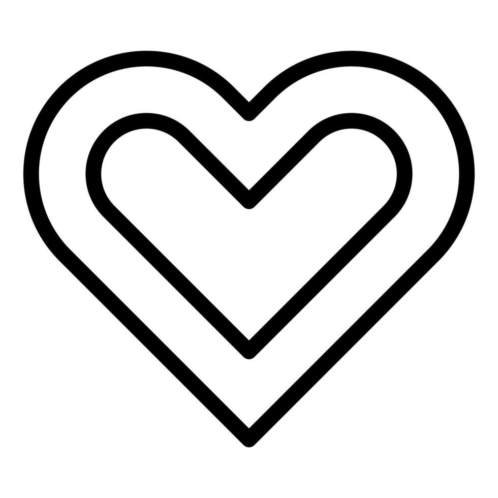 heart line icon illustration isolated on white background vector