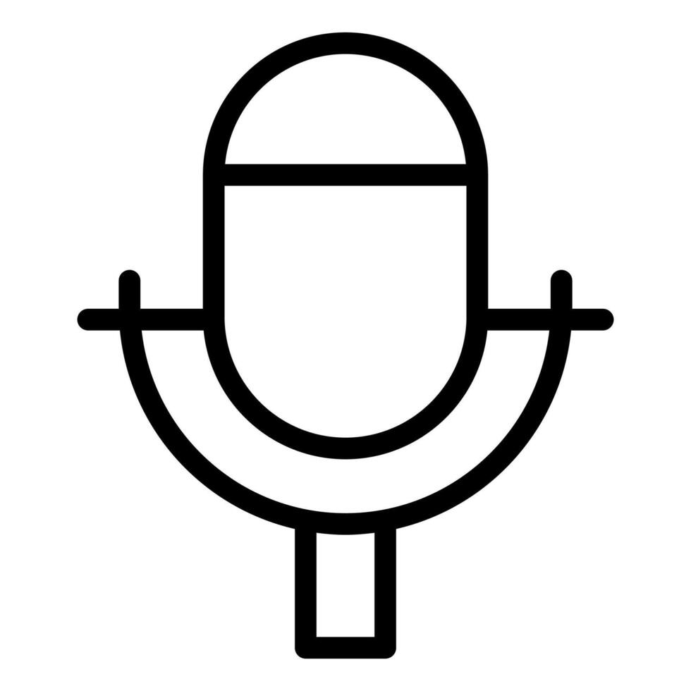 microphone line icon illustration isolated on white background vector