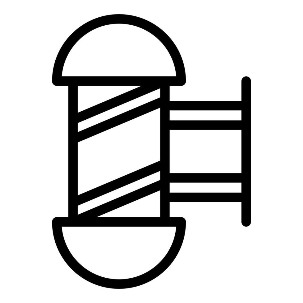barber pole line icon illustration isolated on white background vector