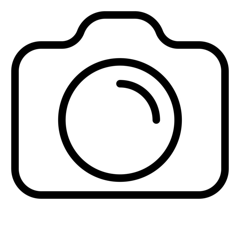 camera line icon illustration isolated on white background vector