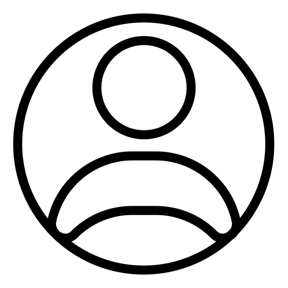 avatar line icon illustration isolated on white background vector