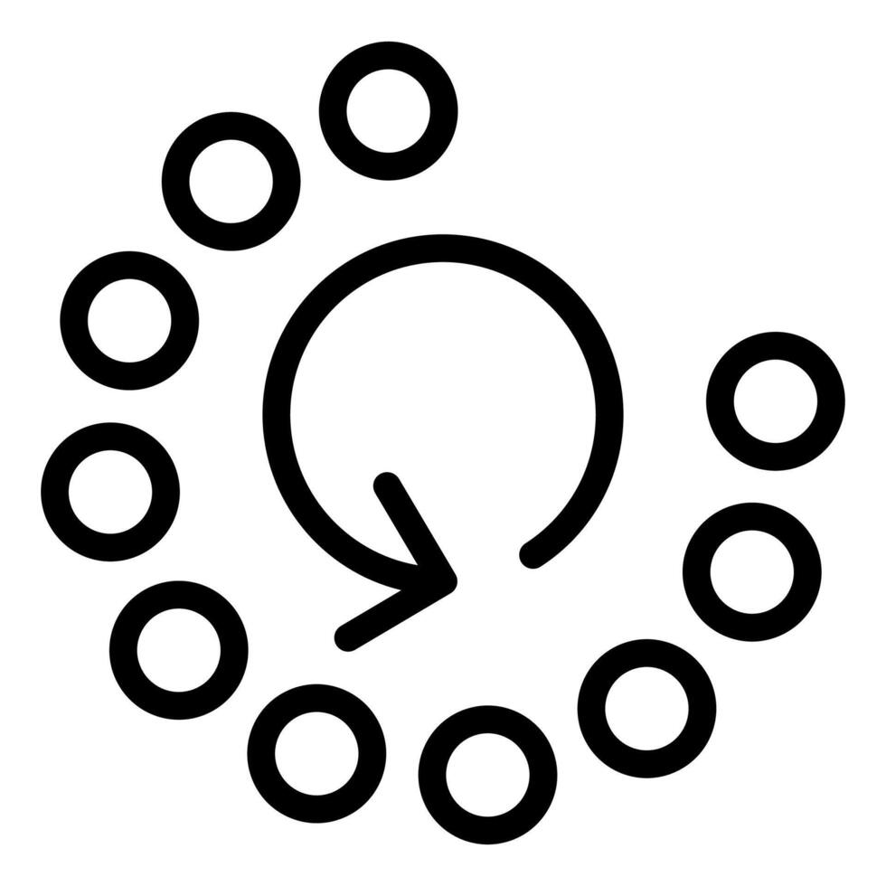 spinner line icon illustration isolated on white background vector