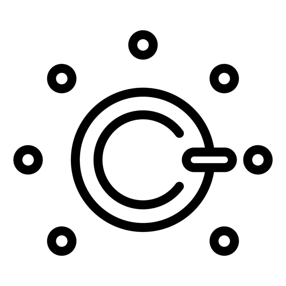 dial line icon illustration isolated on white background vector