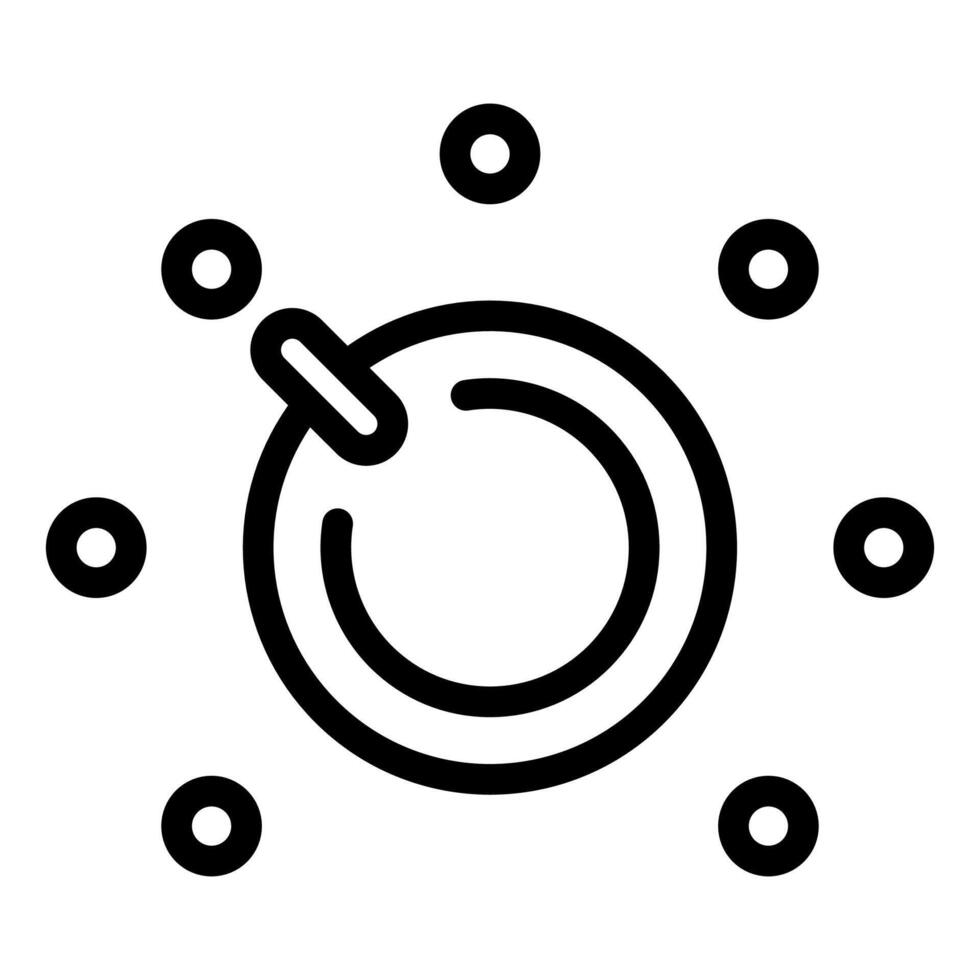 dial line icon illustration isolated on white background vector