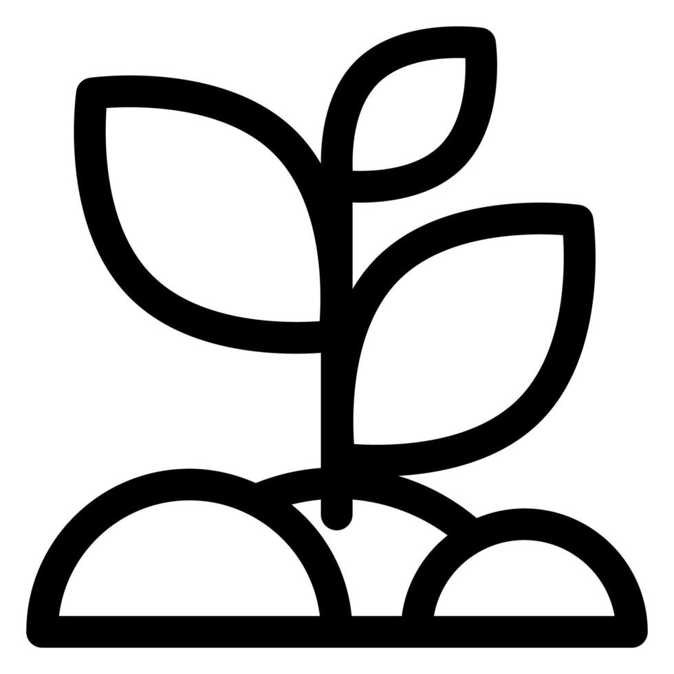 seedling line icon illustration isolated on white background vector