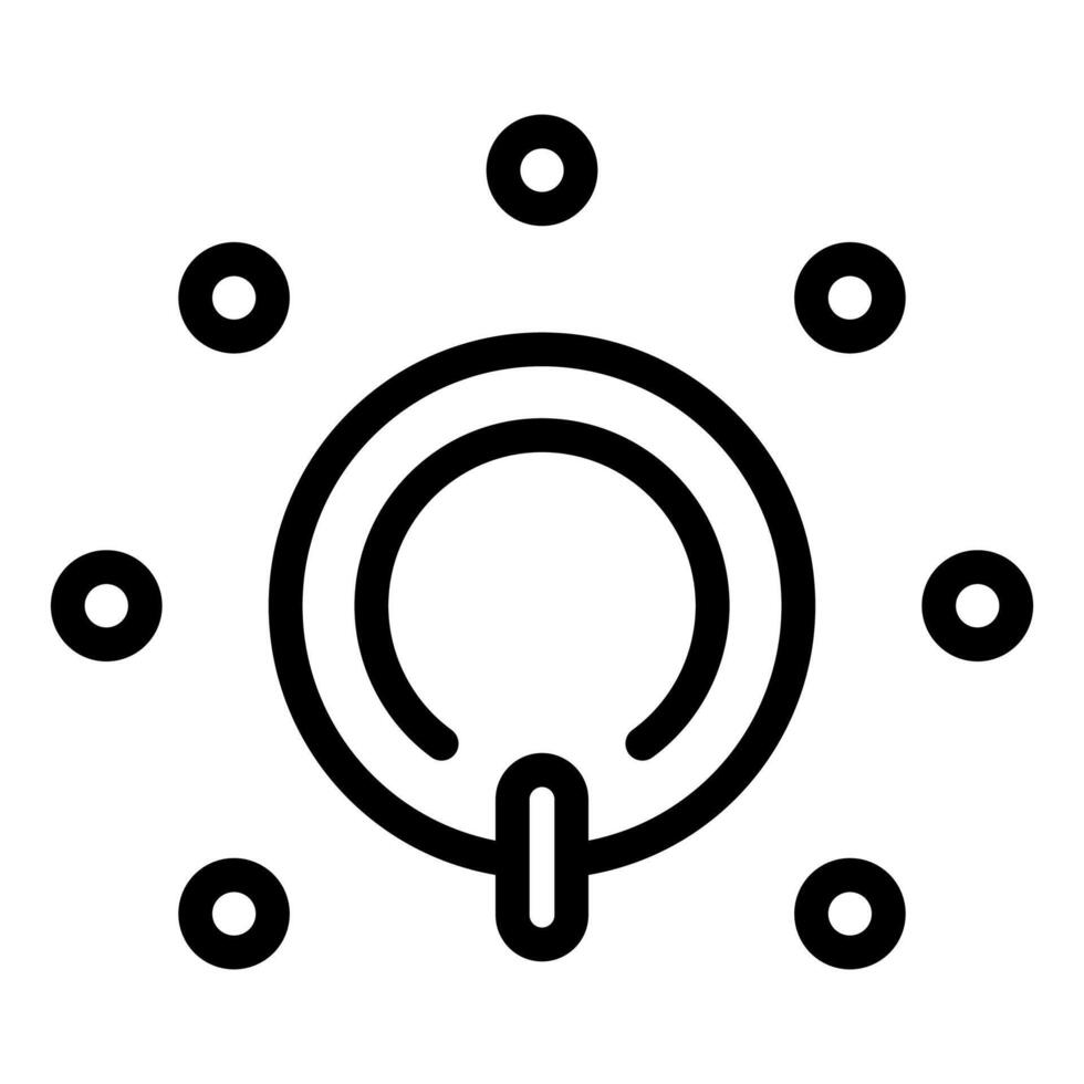 dial line icon illustration isolated on white background vector