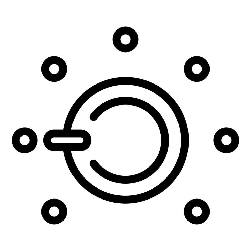 dial line icon illustration isolated on white background vector