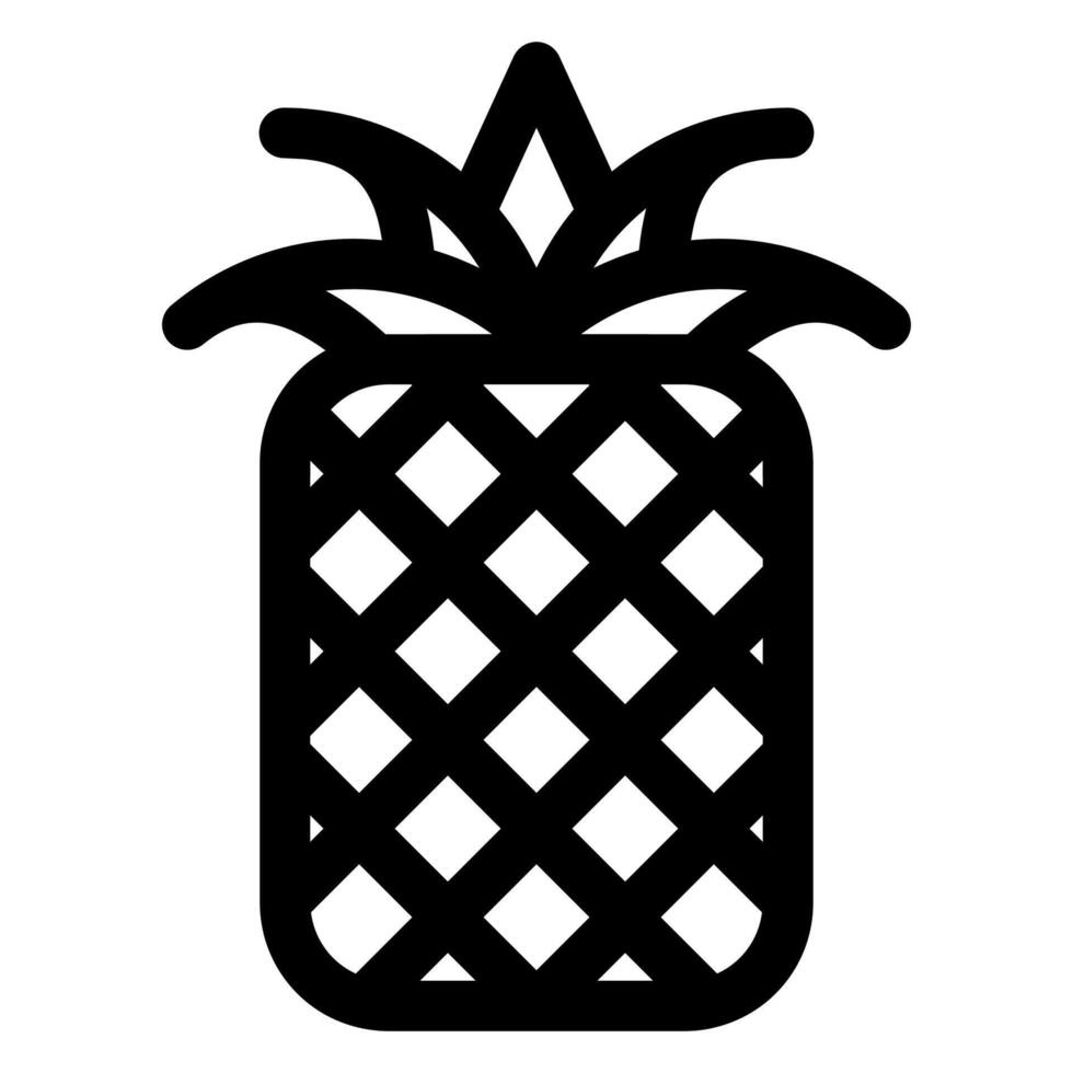 pineapple line icon illustration isolated on white background vector