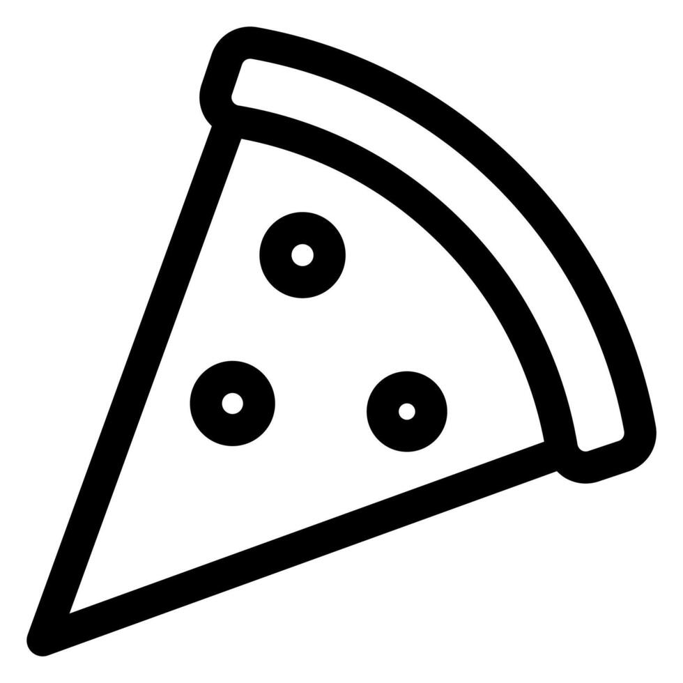 pizza line icon illustration isolated on white background vector