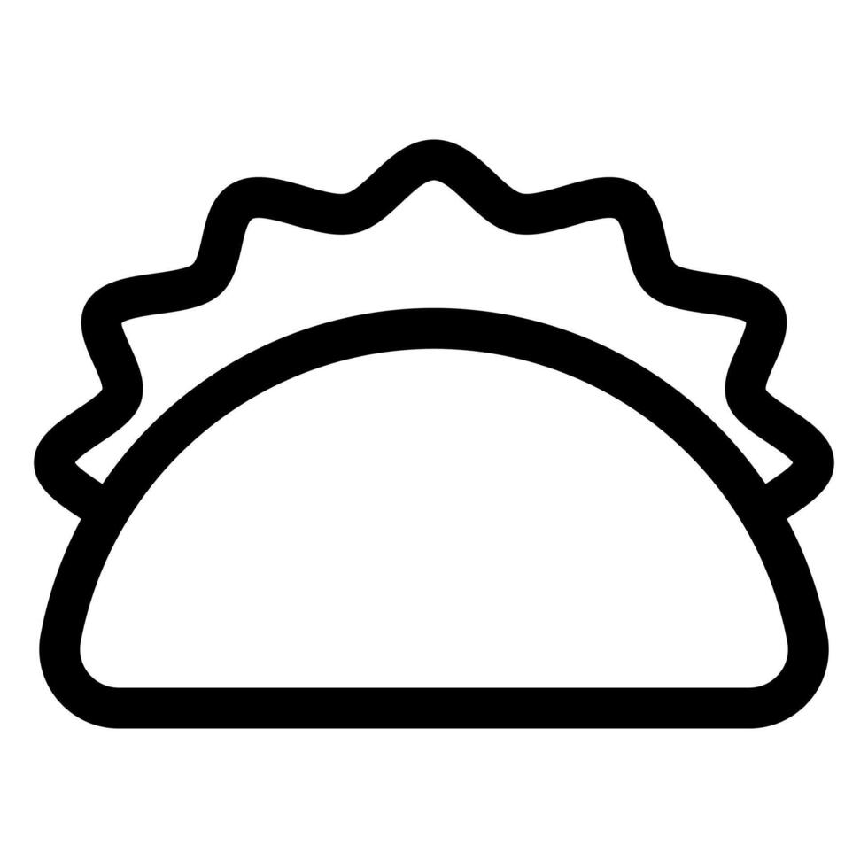 taco line icon illustration isolated on white background vector