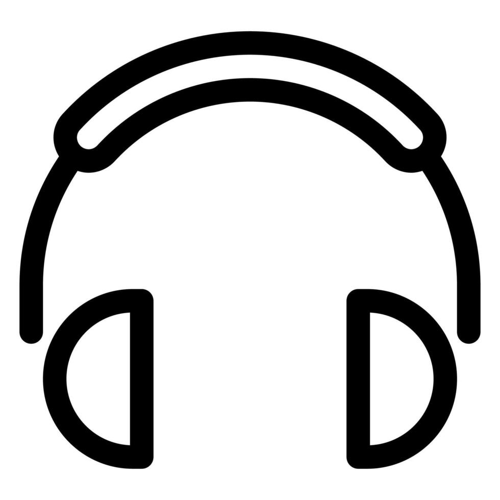 headset line icon illustration isolated on white background vector