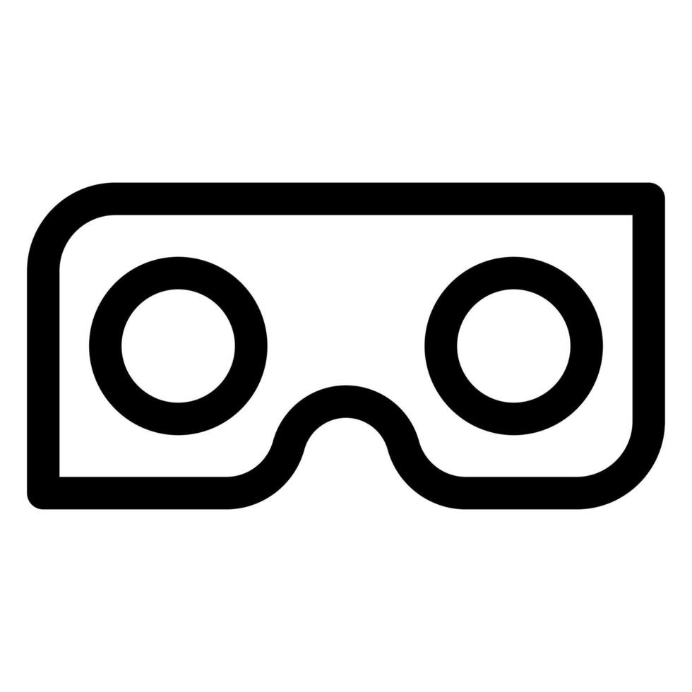 virtual reality line icon illustration isolated on white background vector