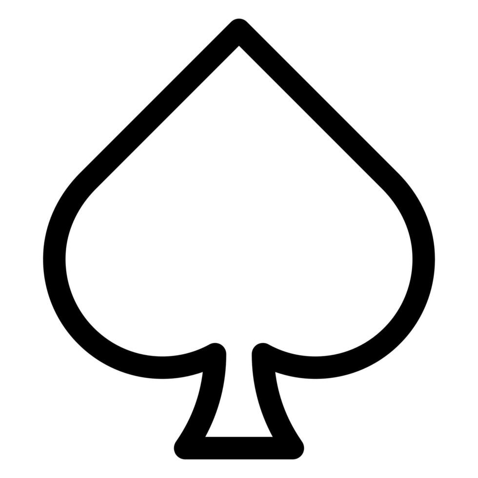 spade line icon illustration isolated on white background vector