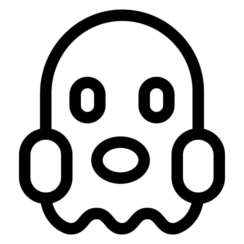 ghost line icon illustration isolated on white background vector