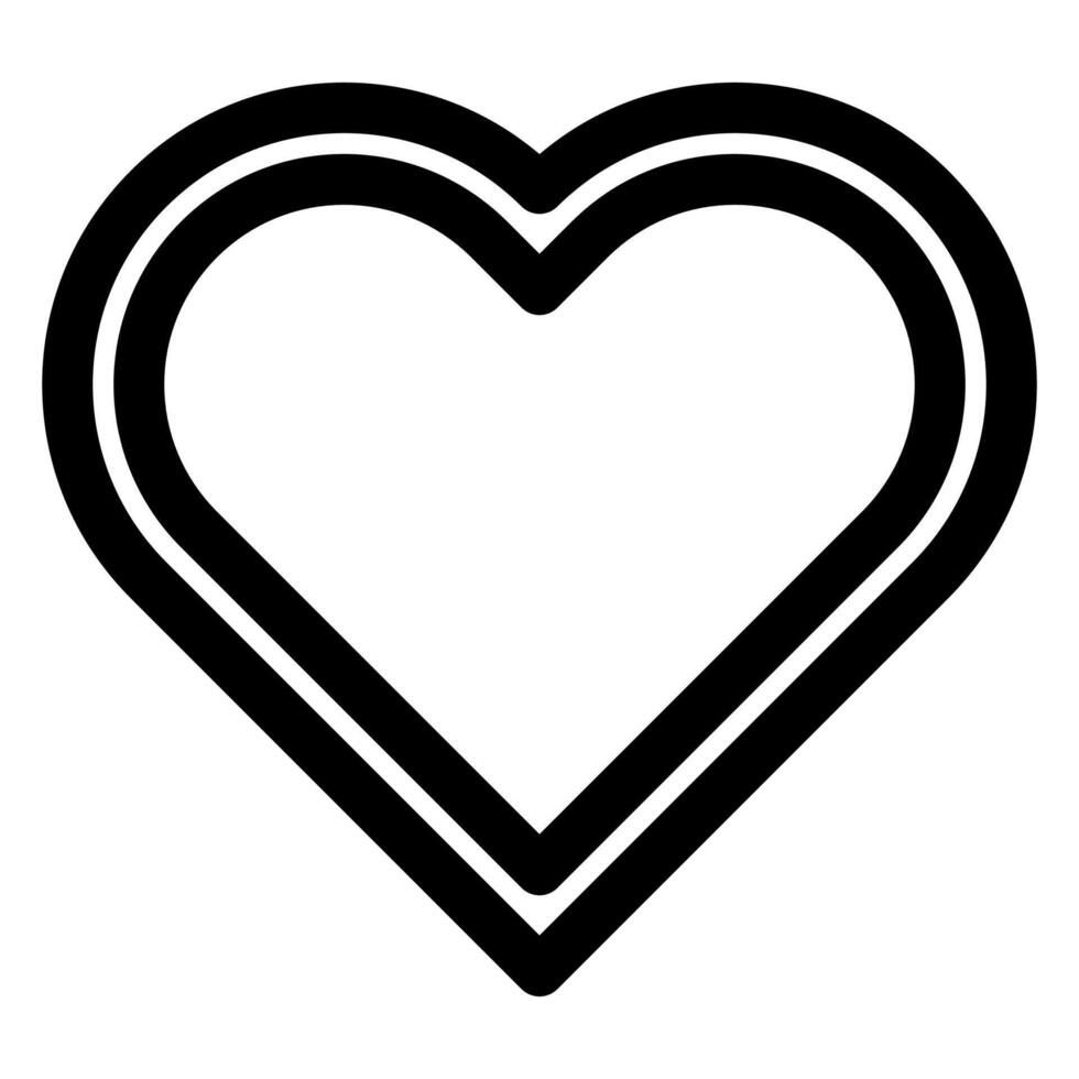 heart line icon illustration isolated on white background vector