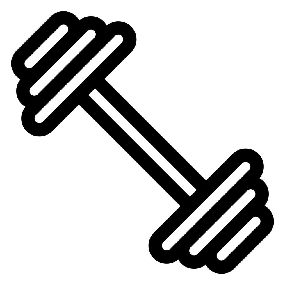 dumbbell line icon illustration isolated on white background vector