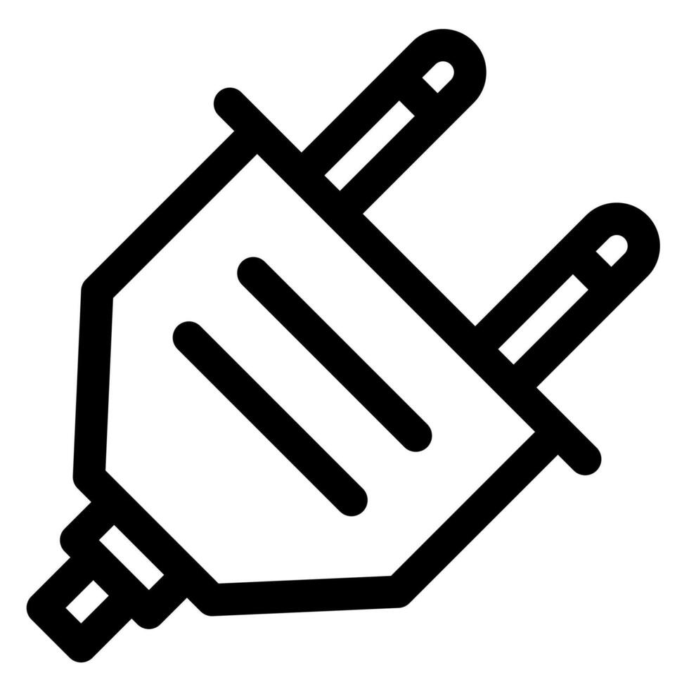 plug line icon illustration isolated on white background vector