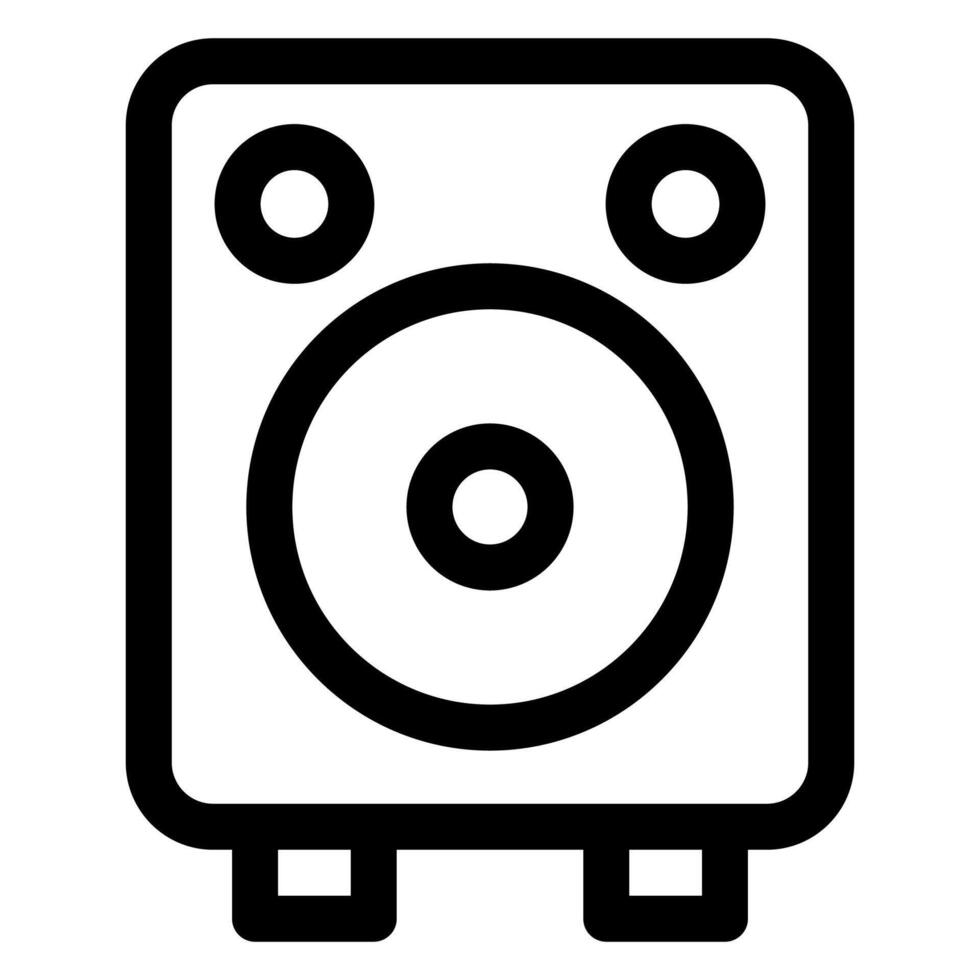 speaker line icon illustration isolated on white background vector