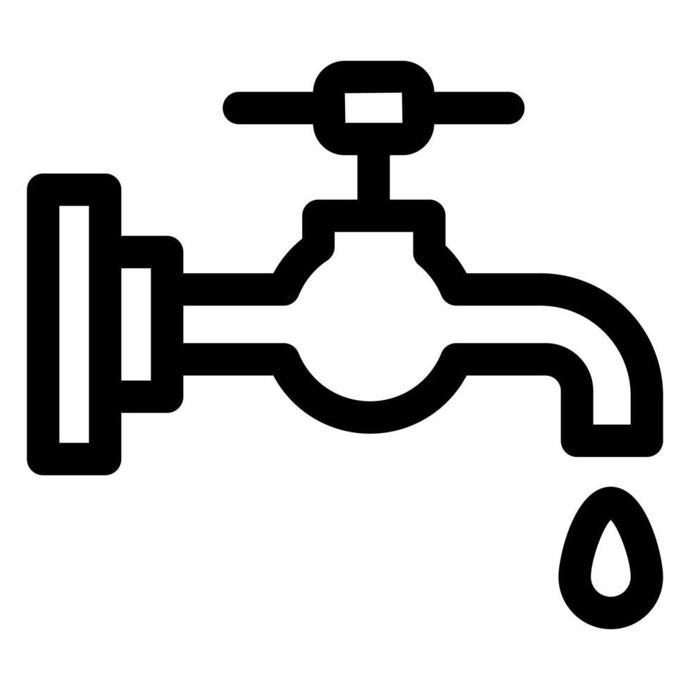 faucet line icon illustration isolated on white background vector