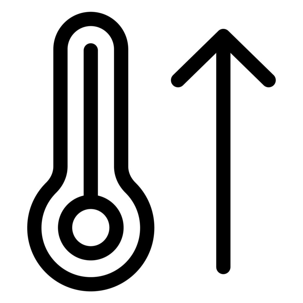 temperature line icon illustration isolated on white background vector